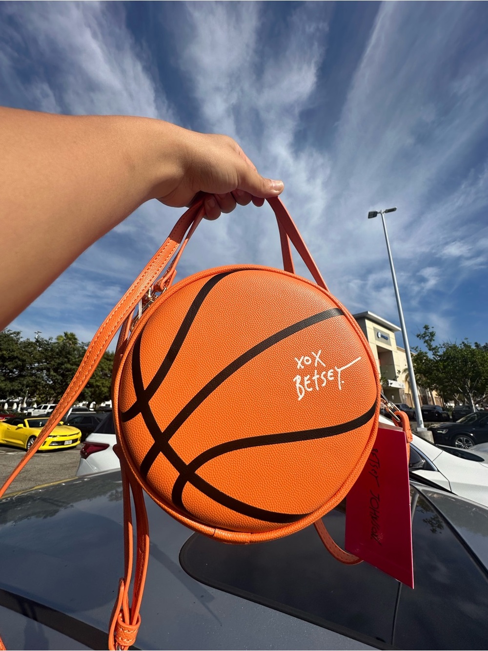 NWT Betsey Johnson Game Time Basketball Crossbody Bag Purse Whistle Charm